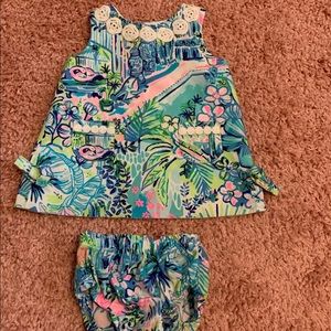 Lilly Pulitzer baby girl dress and romper 3 to 6 m